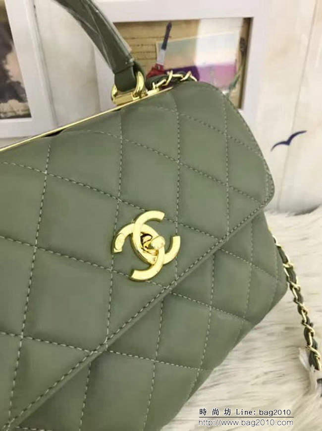 香奈兒CHANEL 92236 2018秋冬小羊皮手提肩背斜背鏈條包 DSC1068